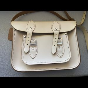 Leather Satchel Co white small satchel